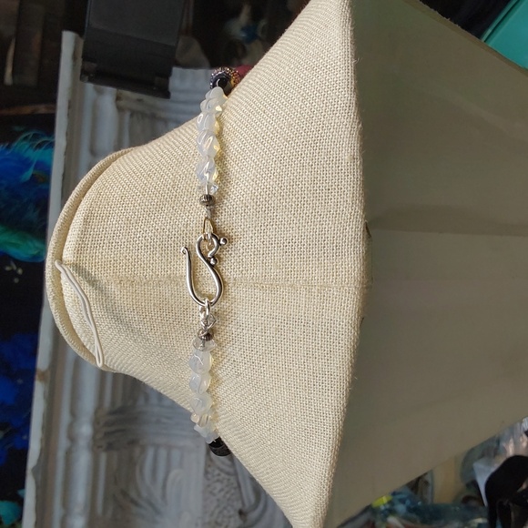 Artisan made abalone and mother of pearl. Black agate  a WOW piece - Picture 3 of 3